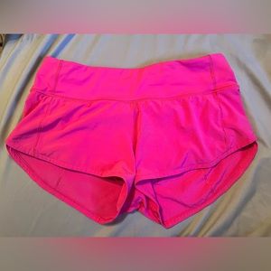 NWOT Sonic pink 2.5 inseam lulu speed up shorts